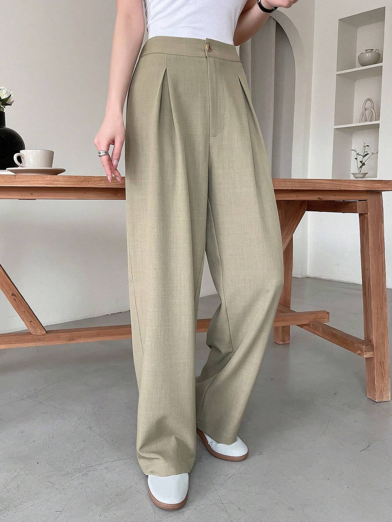 DAZY Women Two Pieces Short Sleeve Suit Jacket and Suit Pants Casual Loose Commute Set